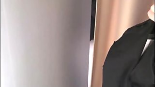 Amazing changing room dickflash to curious teen