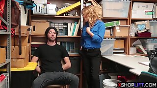Lonely Milf Security Punish Fucks a Problematic Guys Kuk